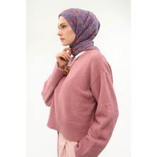 Silk Home Tencel Monare Eşarp Saray Baharı Desen Morcivert 90X90