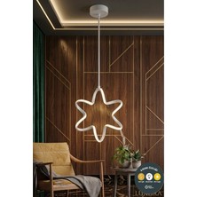 Lzy Avize Store Yıldız Model Eskitme 3 Renkli Sarkıt Modern – Salon, Çocuk Odası, Mutfak ve Antre Için Şık Aydınlatma