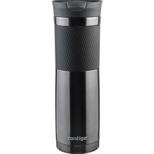 Contigo Byron Gunmetal 720 ml Termos Gri Paslanmaz Çelik Yapılı, Sızdırmaz Kapaklı ve Çift Katmanlı İzolasyon