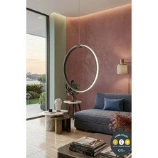 Lzy Avize Store Daire Siyah Tekli LED Sarkıt Avize & Şık ve Modern Antre Hol Aydınlatması (30 Cm)