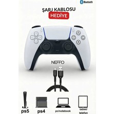 Neffo Bluetooth Oyun Kolu Ps4 Ps5 ve Pc Uyumlu Wireless Kablosuz Oyun Kolu Joystick