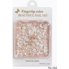 Qnail Professional Charm 3D Tırnak Süsleme Protez Tırnak Nail Art Süsleme Karışık Desenli TG-102