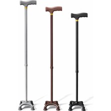 LTG Nova Metal 4 Ayaklı Ayarlanabilir Destek Bastonu - T Saplı