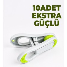 Destpak Ekstra Güçlü Mandal (10 Adet) - Sağlam Yay Mekanizması - Uzun Ömürlü - Kaliteli Plastik