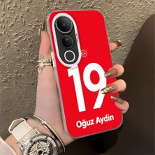 HONTINGA Vivo V50 Lite ile Uyumlu Kılıfı Silikon Kenar Sert Arka Düşüme Önleyici Basitlik Anti Düşme Kamera Korumali Dünya Kupası 19 Numara Oğuz Aydın Desen Telefon Kılıfı K1-1222