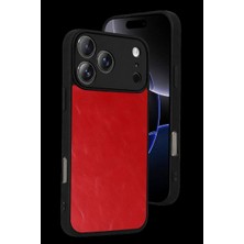 Bilfold Iphone 17 Pro Aras Deri Kapak - Kırmızı