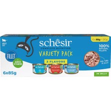 Schesir Tam ve Dengeli Fillet Kedi Konservesi 6 Al 5 Öde (6 x 85 Gr)