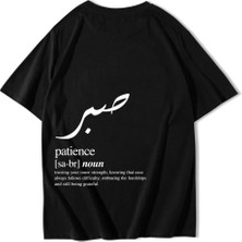 Brz Collection Unisex Oversize Patience T-Shirt Siyah