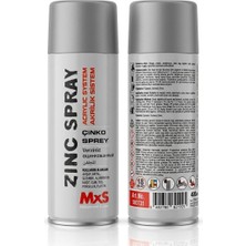 Mxs Çinko Galvaniz Gri Sprey Boya 400ML