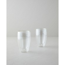 English Home Santos Borosilikat 2’li Çift Cidarlı Bardak 450 ml Şeffaf
