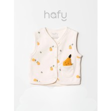 Hafy Baby Armut Desenli, Fitilli, Önden Düğmeli Bebek Yeleği