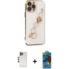 İlk El Grup Pilelistore™ iPhone 13 Pro Max Kılıf Nova Işık Prime - Siyah 18D Cam Ekran Koruyucu + Shine Kamera Lens - Gd
