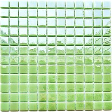 MozaiKristaL Tüm Yüzeyler Için 25X25MM. Adaçayı Yeşili, 31,5X31,5CM. Fileli Cam Mozaik. ( 10 File Karo = 1 M2 Fiyatıdır. )
