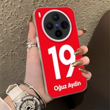 HONTINGA Vivo X300 ile Uyumlu Kılıfı Silikon Kenar Sert Arka Düşüme Önleyici Basitlik Anti Düşme Kamera Korumali Dünya Kupası 19 Numara Oğuz Aydın Desen Telefon Kılıfı K1-1222