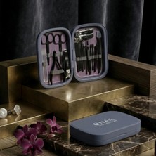 Qnail Professional 18 Parça Profesyonel Manikür Pedikür Seti Çantalı Tırnak Bakım Kiti