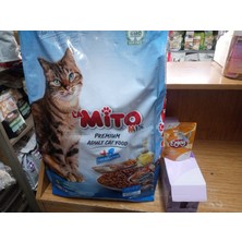 SY Lamito Mix Adult Cat Tavuklu ve Balıklı Renkli Taneli Yetişkin Kedi Maması 15 Kg+20 Adet 85 gr  Enjoy Tavuklu Kedi Yaş Mama