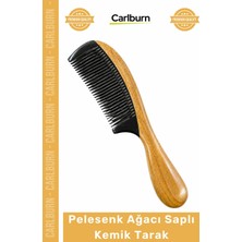 Carlburn #tarak Doğal Antistatik El Işçiliği Ergonomik Masaj Etkili Sağlıklı Pelesenk Ağacı Saplı Kemik Tarak