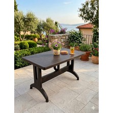 Evko Mobilya Plastik 70X120 Masa, Plastik Masa, Bahçe  Balkon  Teras Masası, Kare Masa, Dış Mekan Masası