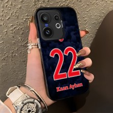 HONTINGA Vivo X200 Fe ile Uyumlu Kılıfı Silikon Kenar Sert Arka Düşüme Önleyici Basitlik Anti Düşme Kamera Korumali Dünya Kupası 22 Numara Kaan Ayhan Desen Telefon Kılıfı K1-1225