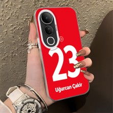 HONTINGA Vivo V50 Lite ile Uyumlu Kılıfı Silikon Kenar Sert Arka Düşüme Önleyici Basitlik Anti Düşme Kamera Korumali Dünya Kupası 23 Numara Uğurcan Çakır Desen Telefon Kılıfı K1-1226
