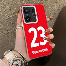 HONTINGA Vivo X200 Fe ile Uyumlu Kılıfı Silikon Kenar Sert Arka Düşüme Önleyici Basitlik Anti Düşme Kamera Korumali Dünya Kupası 23 Numara Uğurcan Çakır Desen Telefon Kılıfı K1-1226