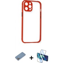 Pileli Store Pilelistore™ iPhone 12 Pro Kılıf Nova Asil Özel Seri - Siyah 3D Antistatik Seramik Nano Ekran Koruyucu + Shine Kamera Lens Koruma Cam - Gs