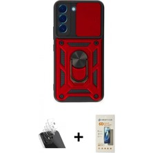Pileli Store Pilelistore™ Galaxy S23 Kılıf Ahenk Klasik - Siyah 6d Mat Seramik Hayalet Nano Ekran Koruyucu + Kamera Lens Koruma Cam - Sf