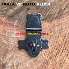 Dmr Dekoratif Tavla Klipsi Mini Kutu Klipsi Bakır Renk Çevirmeli