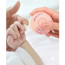 Qnail Professional Yenidoğan Bebek Tırnak Törpüsü Pilli Çocuk Tırnak Parlatıcı Tırnak Makası Manikür Seti