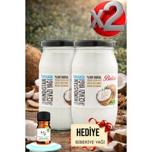 Balen 2 Adet Soğuk Sıkım Organik Hindistan Cevizi Yağı 300 G + Hediye Biberiye Yağı