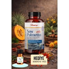 Balen Saw Palmetto Plus Cüce Palmiye Çin Çinkosu Vitamin D3 Kapsül 685 Mg 80 Kapsül + Hediye Biberiye Yağı