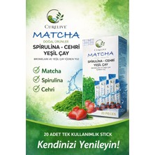 Curelive Çilek Aromalı Detox Form Maça Çayı 1 Kutu - Bromelain ve Yeşilçay