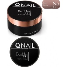 Qnail Professional Builder Gel 50 ml Protez Tırnak Jeli Uv LED Uzatma Güçlendirme Profesyonel Jel No:16