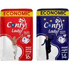 Confy Lady Gece Serisi 2 Li Ekonomik Tanışma Paketi 30 Adet