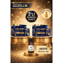 Nutraxin 2 Adet Collagen Kolajen 30 Saşe 10.000 Mg Tip 1 Tip 3 + Hediye Biberiye Yağı
