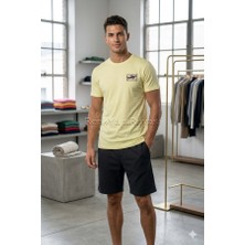 Renk Yapı Rüyası % 100 Pamuk Modal  Erkek Short -Tshirt Takım Kaliteli Yazlık Bermuda-Tişört Takım