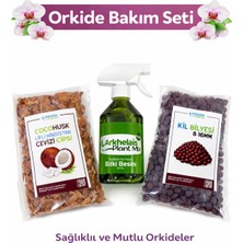 Arkhelais Orkide Toprağı - Orkide Bakım Seti - Orkide Besini - Kil Bilyesi - Hindistan Cevizi Cipsi - 2 L + Sıvı Besin