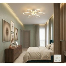 Lzy Avize Store 3 Renkli Yonca 6’lı Beyaz Plafonyer Salon Mutfak Çocuk Odası Yemek Masası ve Antre Için Modern LED