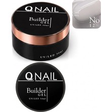 Qnail Professional Builder Gel 50 ml Protez Tırnak Jeli Uv LED Uzatma Güçlendirme Profesyonel Jel No:12