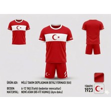 Yenteks Türkiye Euro 2025/26 Sezon Özel Tasarım  Kırmızı Beyaz Çocuk Forma Takımı (KOD03)
