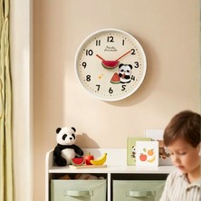 Homing Karpuz Panda Görselli Çocuk Odası Duvar Saati 30 cm