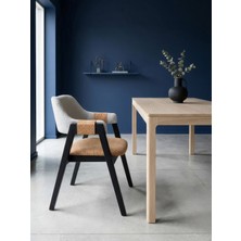 Gazzini Furniture Vector Bağlamalı Kolçaklı Ahşap Sandalye