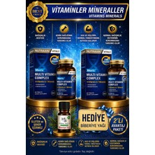 Nutraxin 2 Adet Multivitamin Men's Erkeklere Özel Vitamin 60 Adet Tablet + Hediye Biberiye Yağı