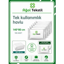 Ağol Tekstil Tek Kullanımlık Banyo & Masaj Vücut Havlusu – 80X140 cm (100 Adet) | Tek Tek Paketli