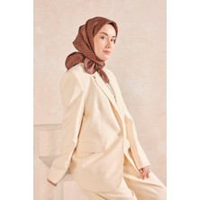 Silk Home Twill Ipek Eşarp Ekose Kiremit