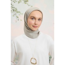 QEF Floş Viskon Düz Eşarp Taş