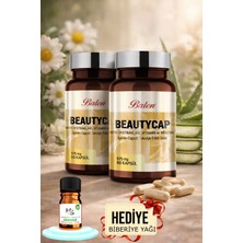 Balen 2 Adet Beautycap Bitki Ekstraktları Vitamin ve Mineral Içeren Kapsül + Hediye Biberiye Yağı