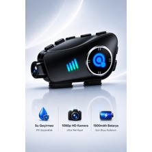Seyutech Syq-28 Kameralı Bluetoothlu Motosiklet Kask Kulaklık Intercom Rgb Işıklı Motorsiklet Interkom