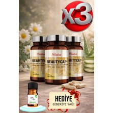 Balen 2 Adet Beautycap Bitki Ekstraktları Vitamin ve Mineral Içeren Kapsül + Hediye Biberiye Yağı