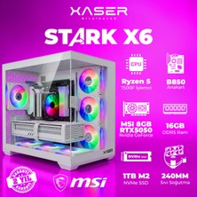 Xaser Stark X6 Ryzen 5 7500F 16GB Ram 1tb M.2 Nvme SSD 8gb RTX5050 Sıvı Soğutmalı Oyuncu Bilgisayarı